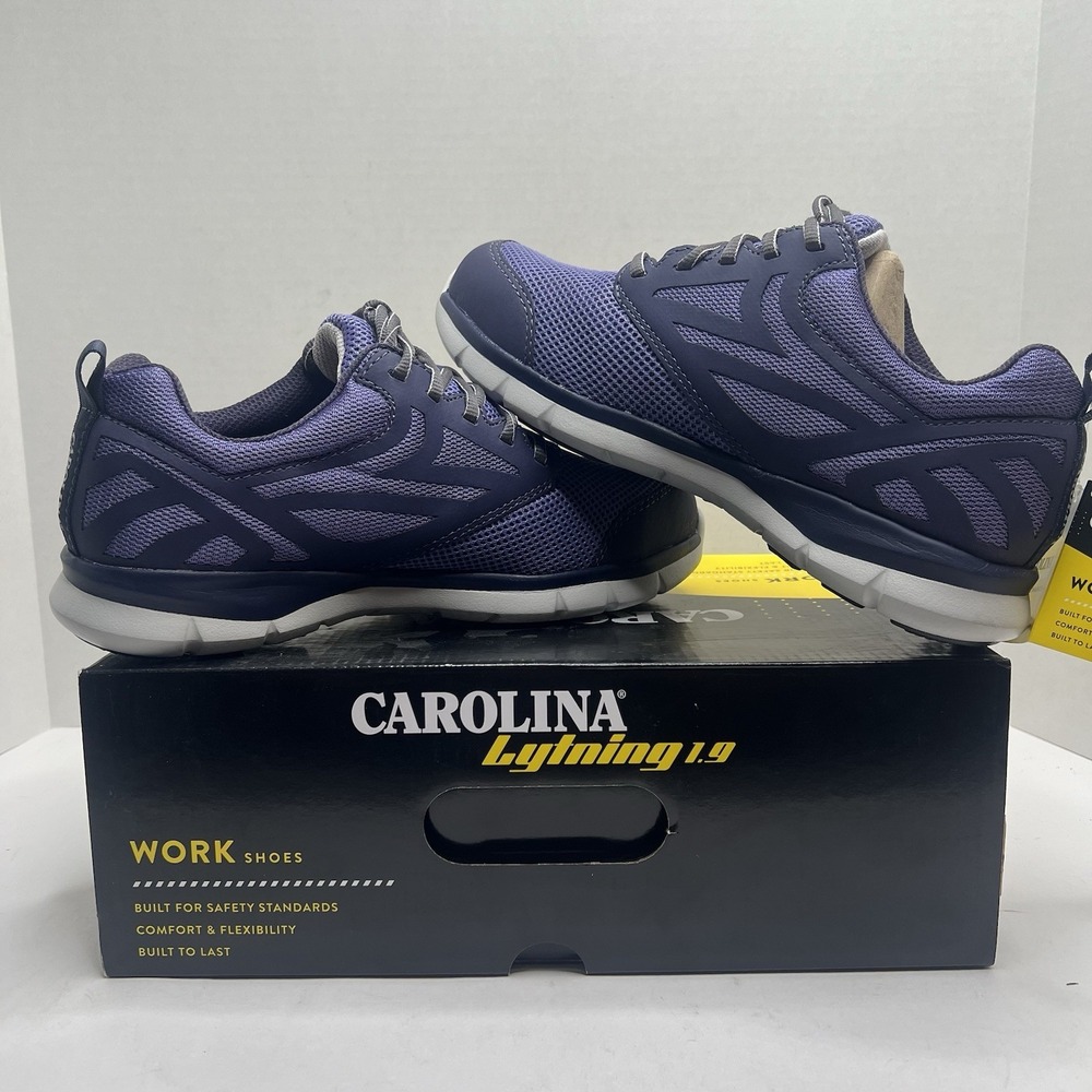 Carolina Virga Womens 10 M Composite Toe Work Shoes Purple Navy CA1942 NIB
